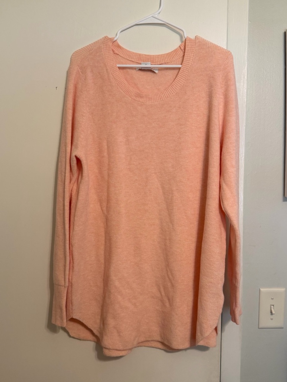 Soft Peach Crew Neck Sweater